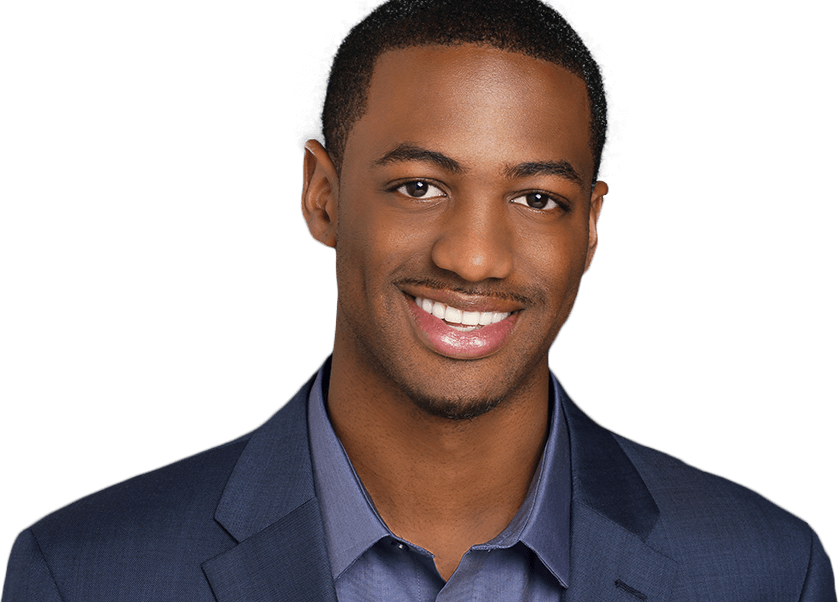 Young man with healthy flawless smile