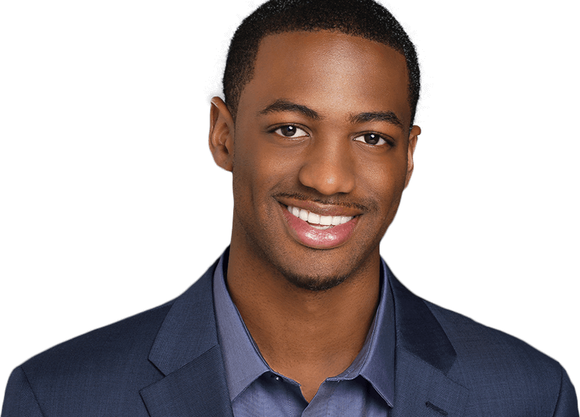 Young man with healthy flawless smile