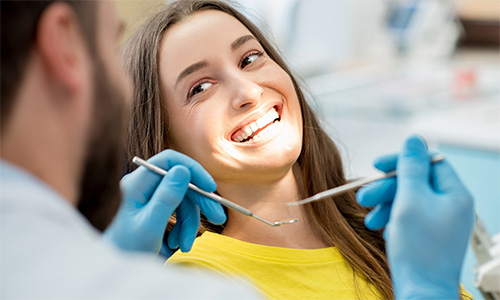 woman smiling dentist