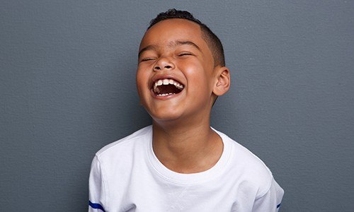 Little boy laughing