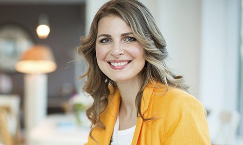 Woman with healthy attractive smile