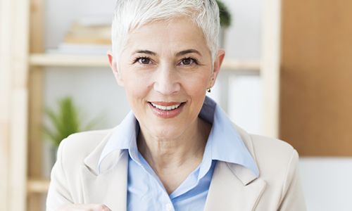 Senior woman with healthy smile