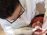 Patient receiving dental care