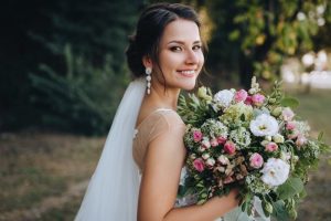 a woman on her wedding day